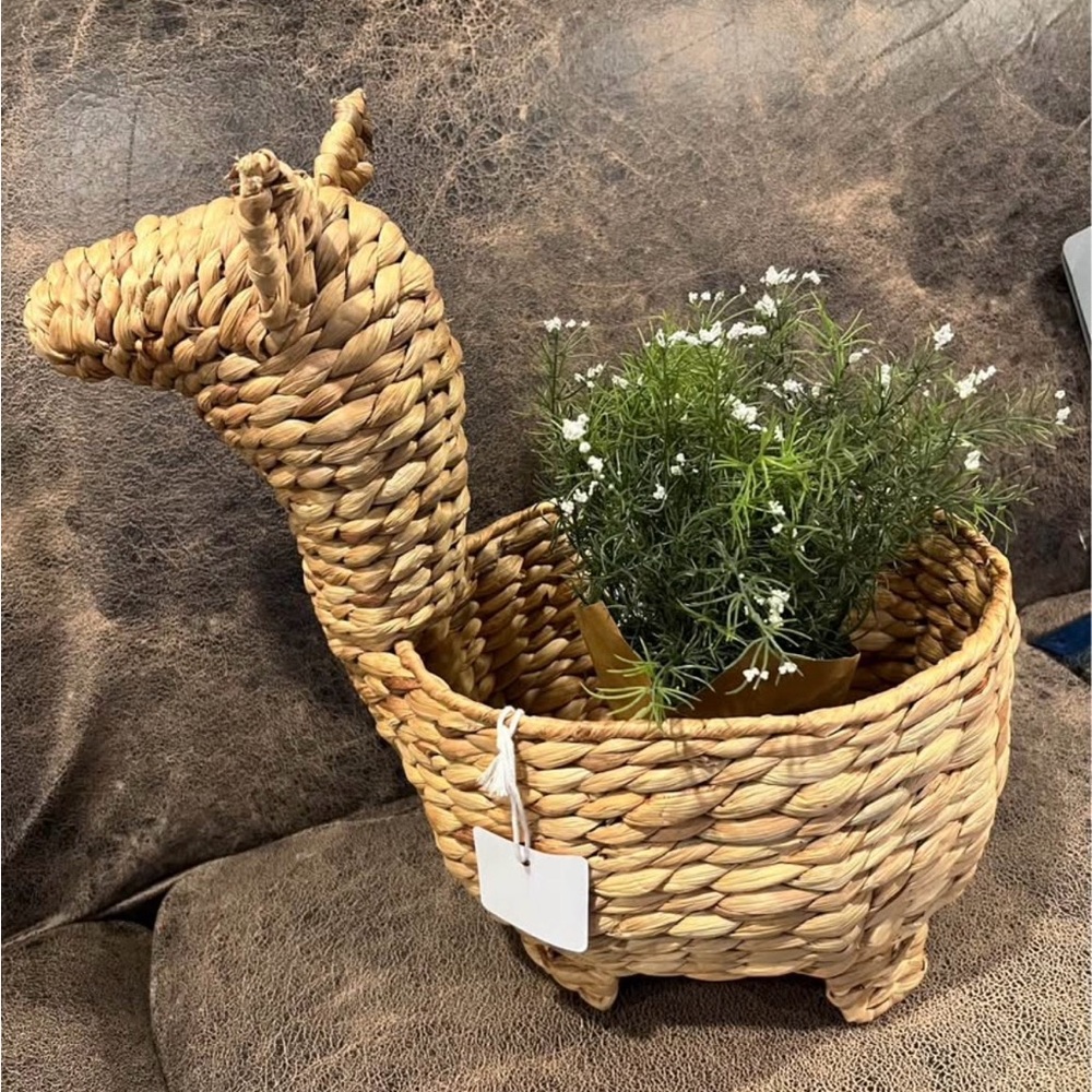 Woven Llama Planter - Natural Brown - Picture 4 of 5